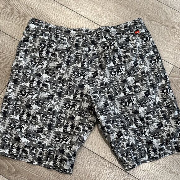 Nike Prodigy Summer Solstice Shorts Mens Size 38 White Black Print Crazy Print - Picture 5 of 6